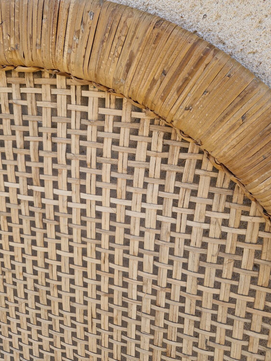 Rattan wicker headboard