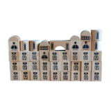 41 wooden blocks for construction
