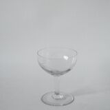 Set of 6 mismatched crystal champagne glasses 1930-1950