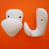 Set of 2 porcelain hooks