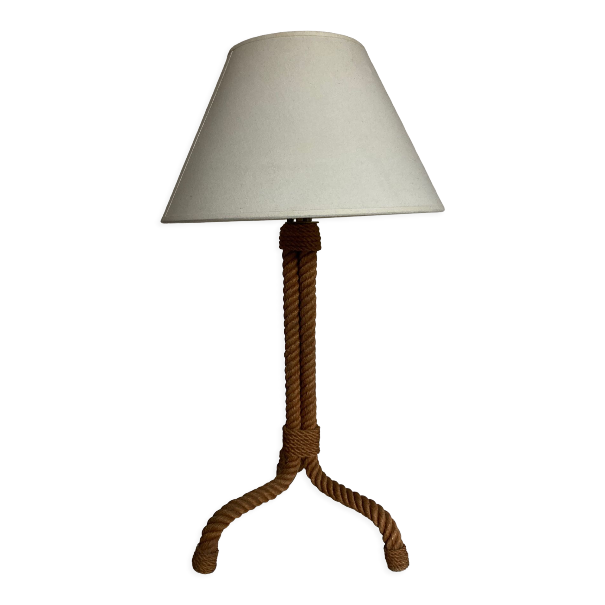 Living room lamp in braided rope 1950 Riviera