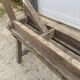 Pair of 2m solid oak wood farm benches for rustic farm table 1900