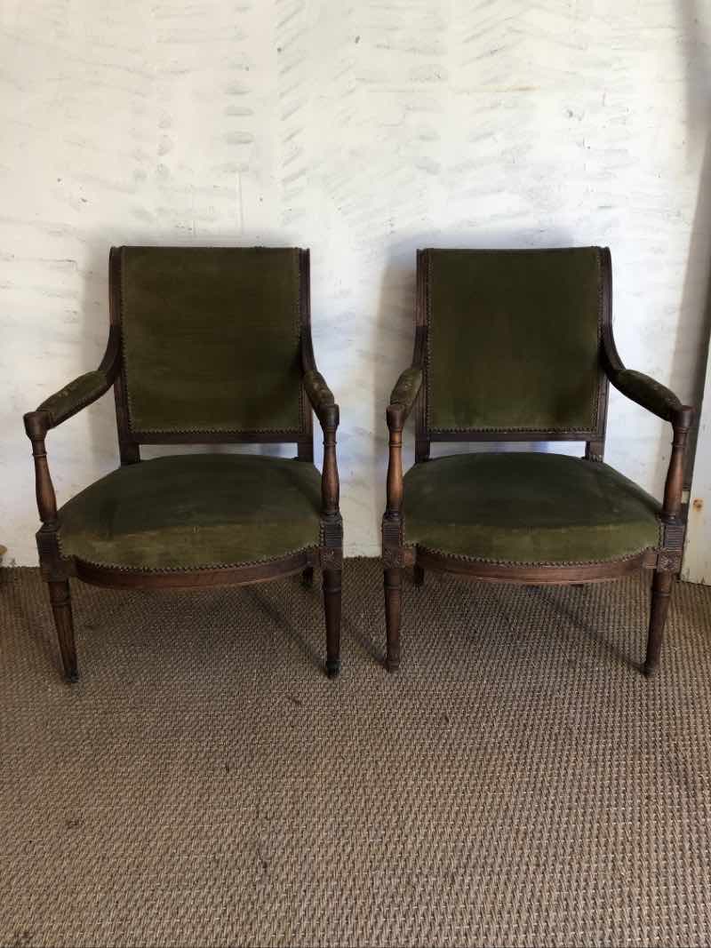Pair of antique armchairs