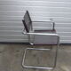 3 fauteuils Matteo Grassi en cuir marron et structure chromée vintage