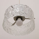 Very rare ice glass lamp produced by Egon Hillebrand, 1960 Germany.