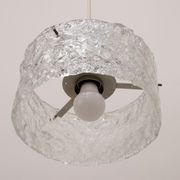 Very rare ice glass lamp produced by Egon Hillebrand, 1960 Germany.