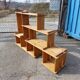 Vintage library and staircase shelf in solid pine - 1980s