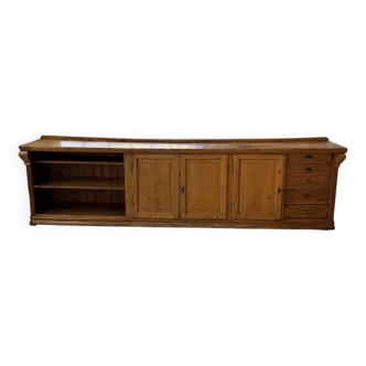 Enfilade de métier en pin 1950 XXL