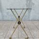Vintage dessert trolley in brass and smoked glass 1960