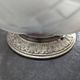 Antique large globe ceiling light, pressed glass, by Hettier & Vincent