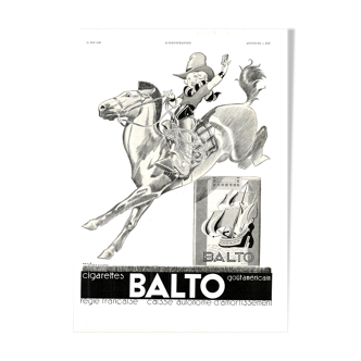 Vintage poster 30s Cigarettes Balto