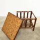 Square Coffee Table in Rattan & Bamboo – Removable Top