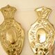 Pair of large baroque style mid-century Swedish brass sconces
