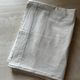 Large antique fabric in a blend of linen and ecru cotton.