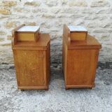 Massive chene and formica bedsides