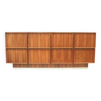 Large vintage rosewood sideboard wall unit made in the 1960s
