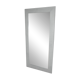 Miroir mural rectangulaire blanc encadrement bois peint et verre, années 1980, 59x119 cm