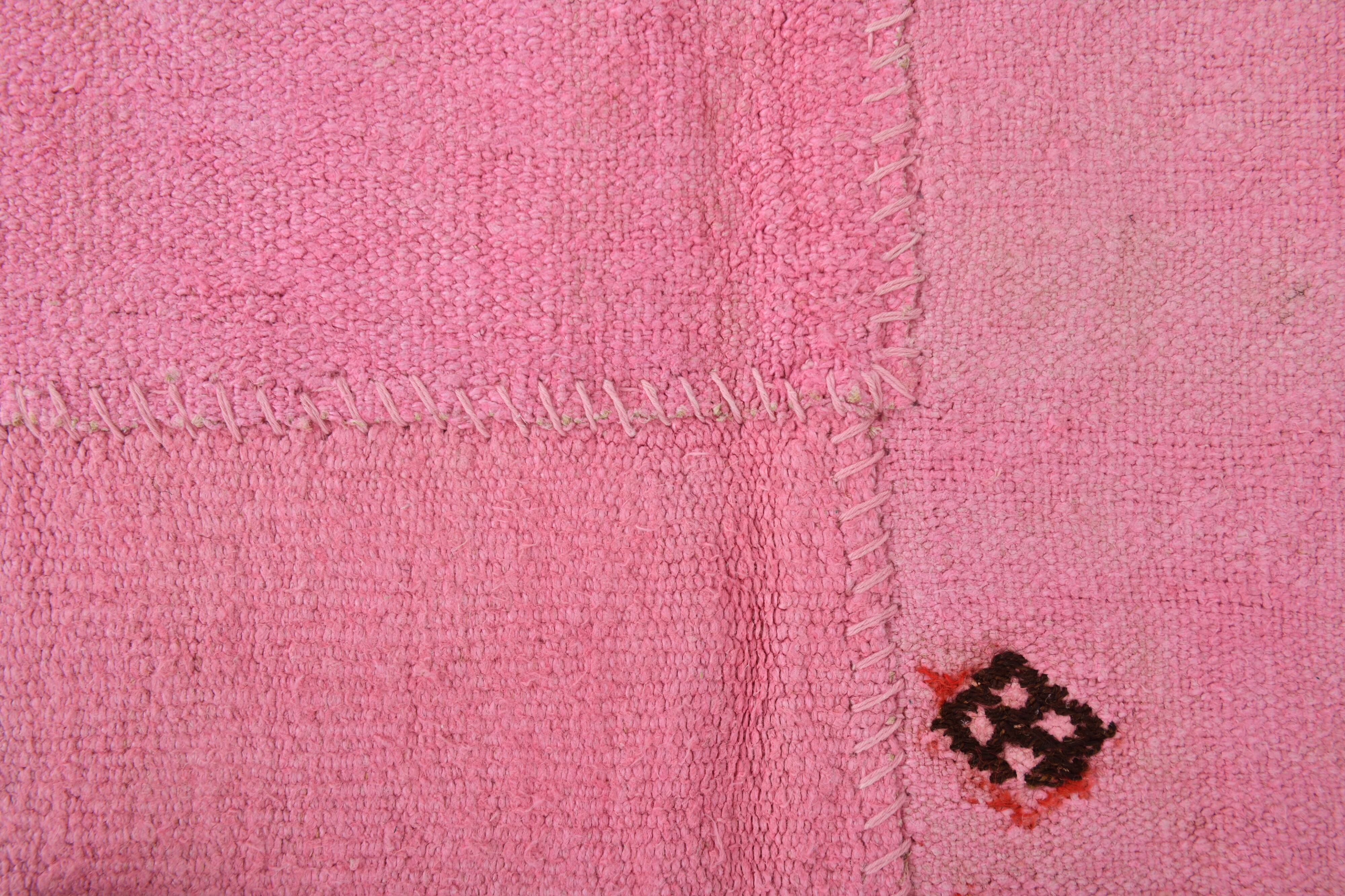 6x8  Pink Turkish Kilim Rug, 178x254Cm