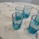 Set of 5 blown glass shot glasses