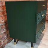 Chest of drawers 1960s renovated green