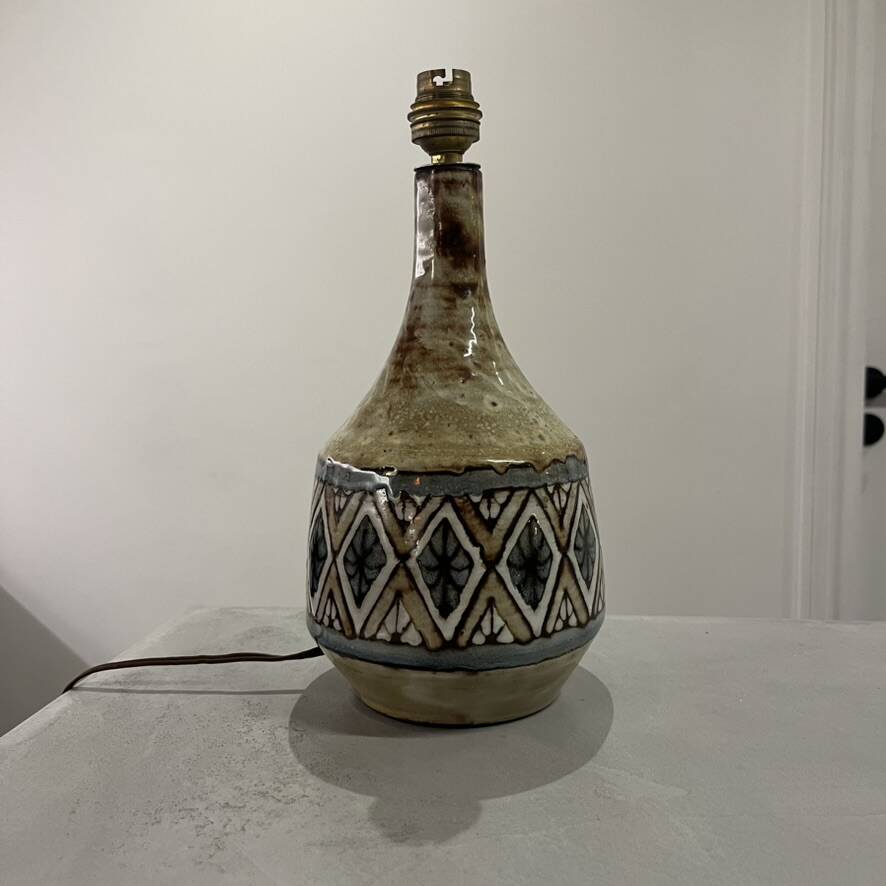 Ceramic lamp by Jean-Claude Malarmey
