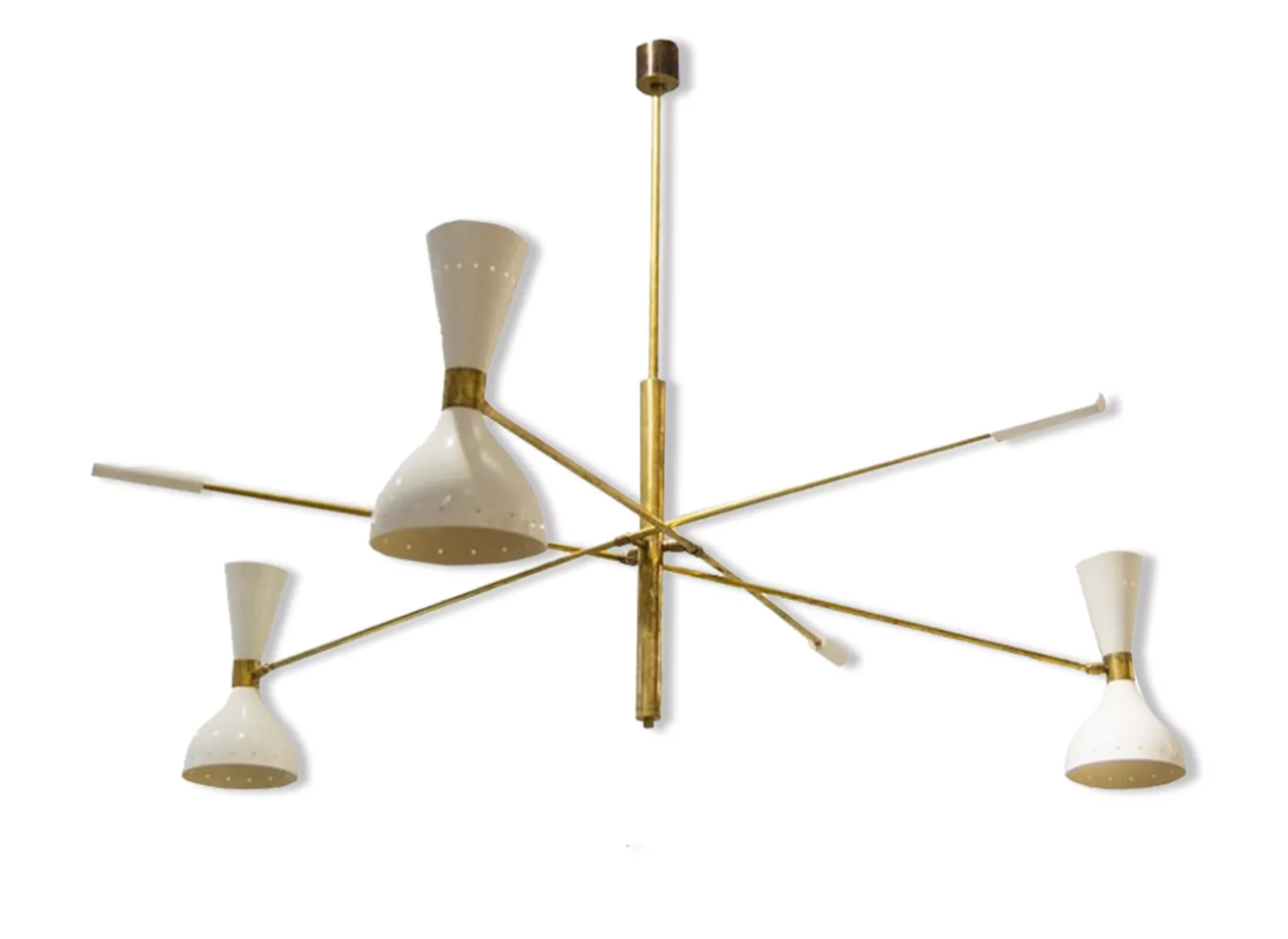Moonlight 3-arm white pendulum chandelier