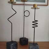 Trio of designer candlesticks