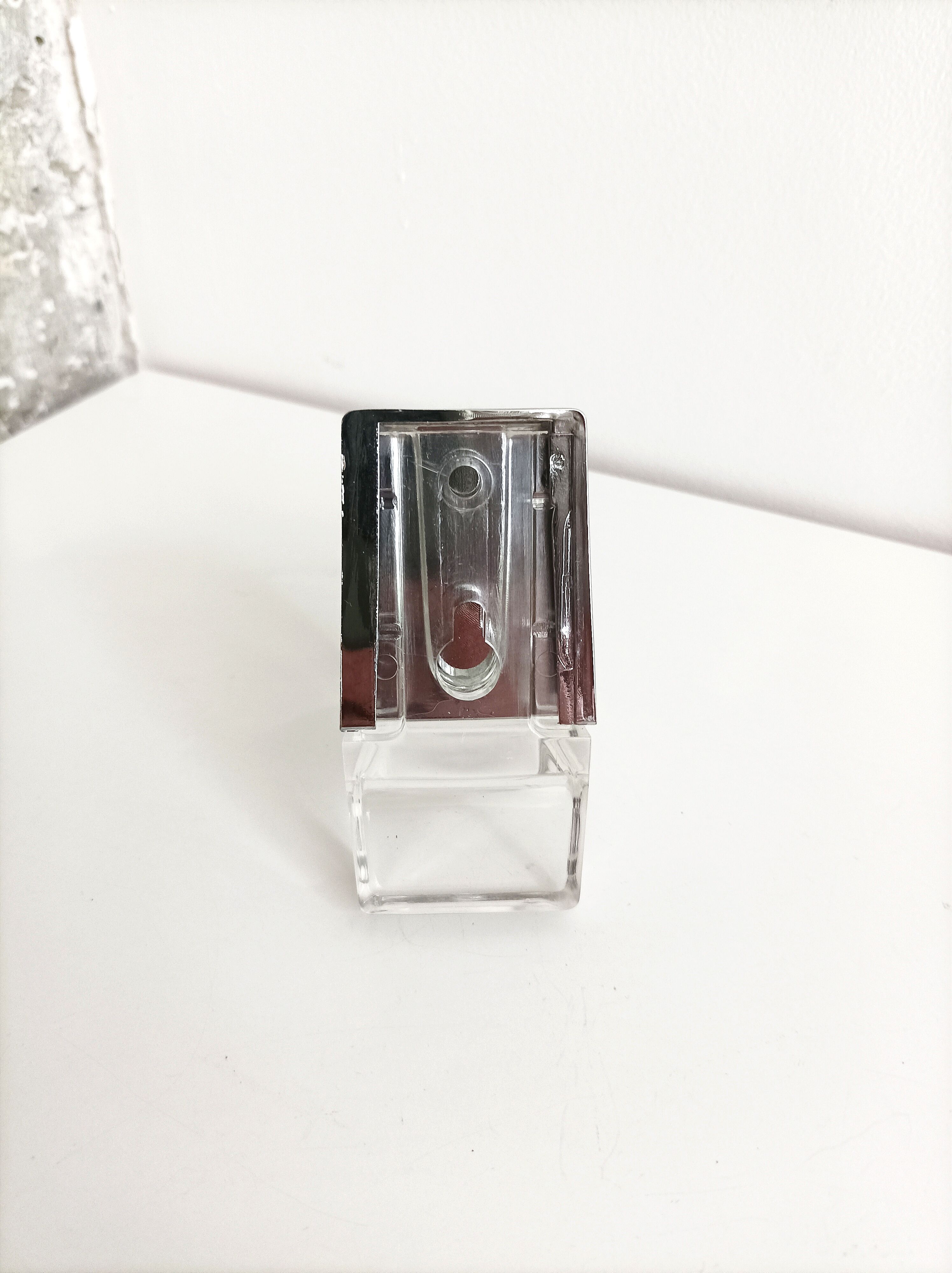 Translucent plexiglass and chrome metal coat hooks Allibert vintage 70s