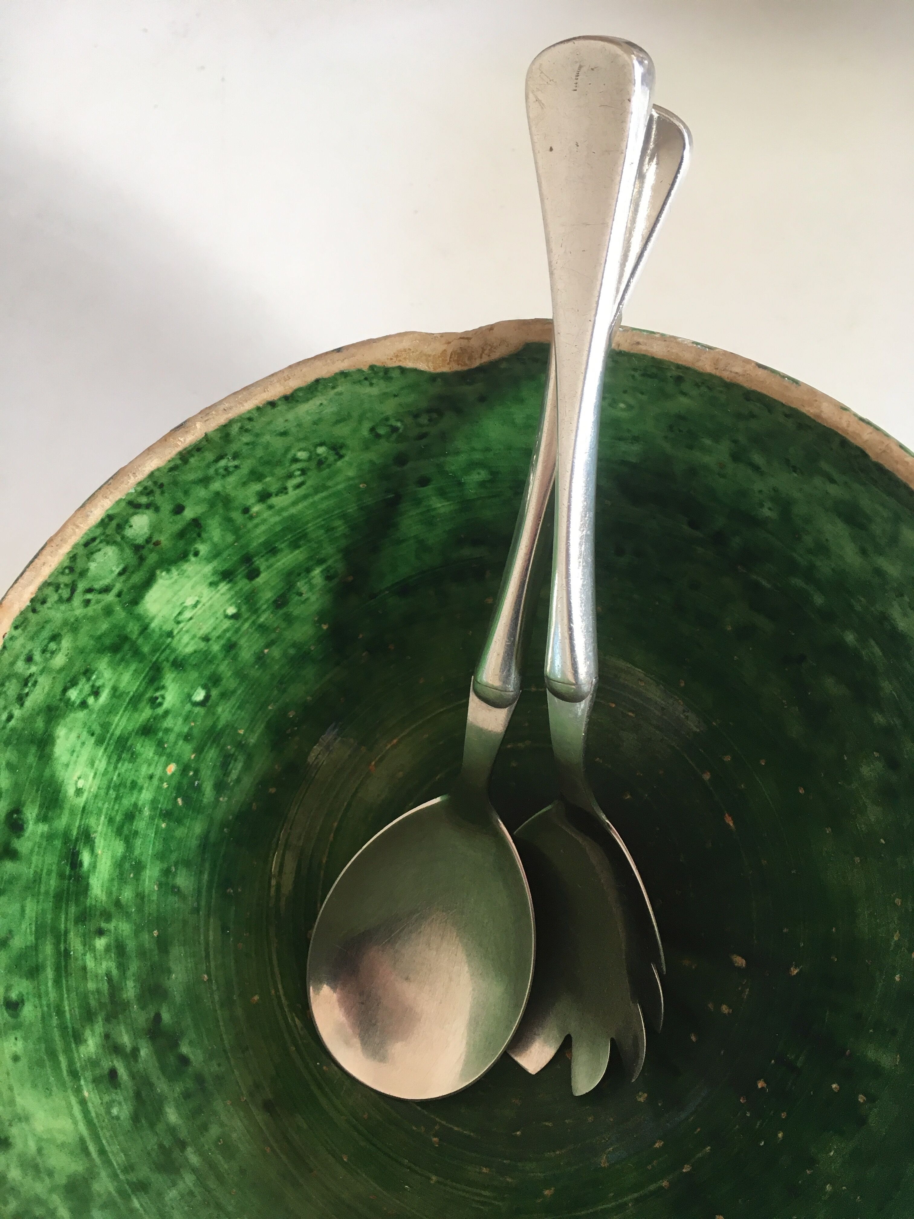 Foucard Jourdan Vallauris green glazed earth bowl 50