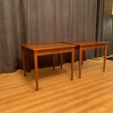 Pair of mahogany side tables, Denmark, 1950s.