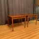 Pair of mahogany side tables, Denmark, 1950s.