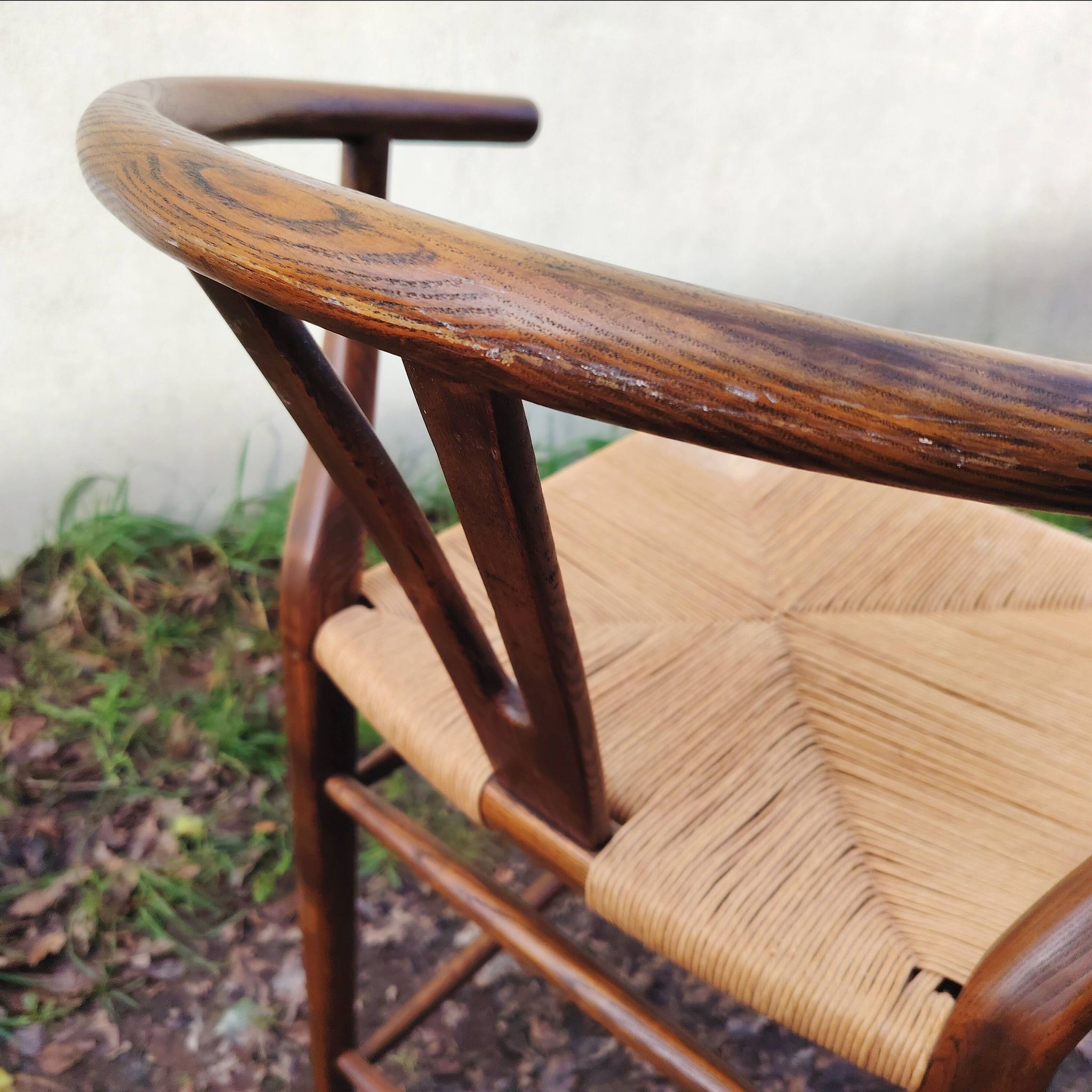 High chair armchair in vintage Scandinavian style