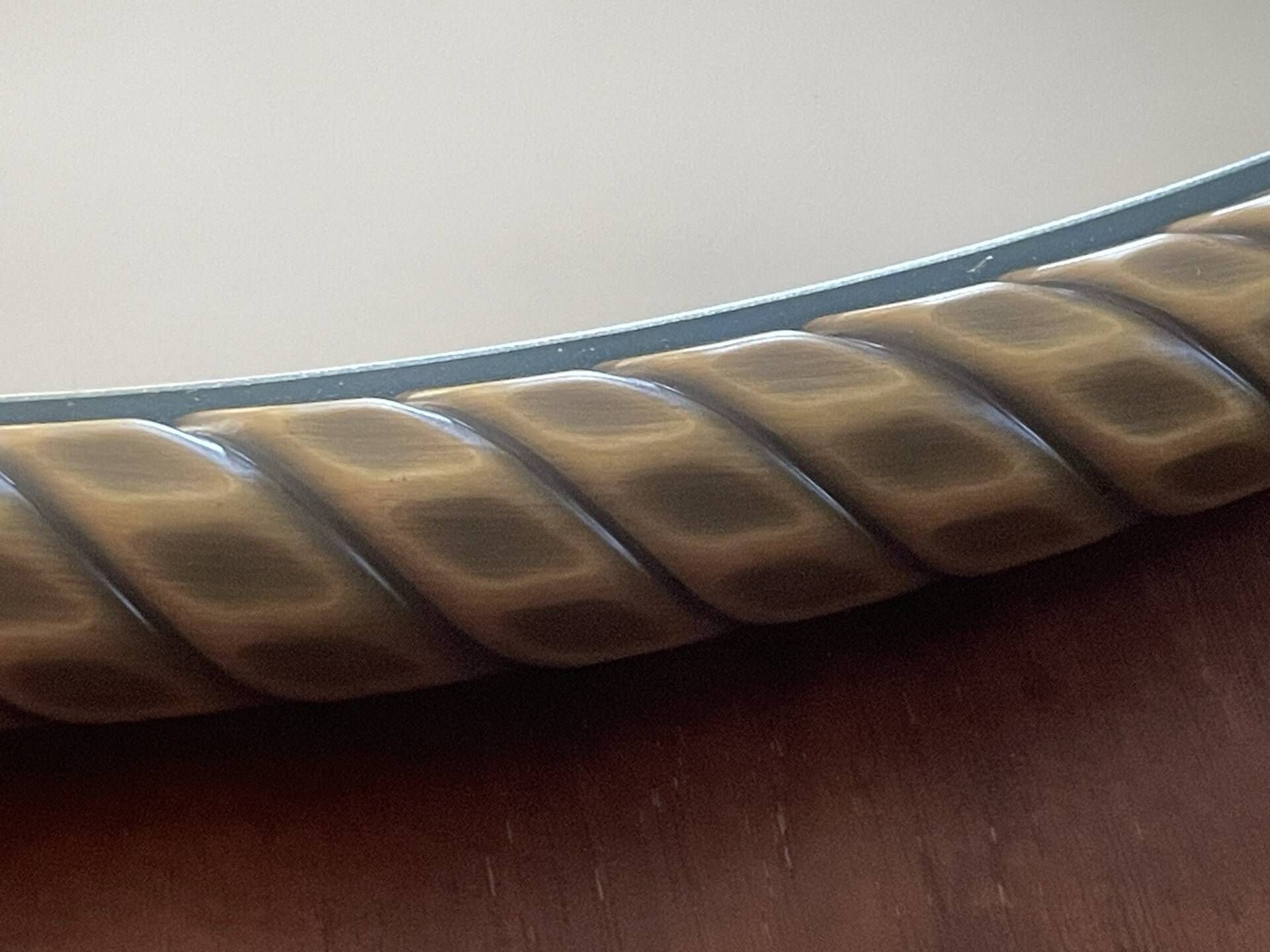 Vintage Twisted Brass Mirror ø 5