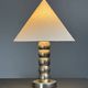Midcentury nickel plated modernist space age bubbly table lamp, 1970s