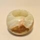 Vintage brown green onyx round candle holder 1070 tealight holder