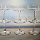 Set of 6 champagne glasses