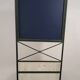 Coat rack, umbrella stand in wood and wrought iron.