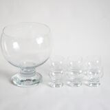Glass Punch Bowl By Erkkitapio Siiroinen For Riihimaen Lasi, Finland 1970S
