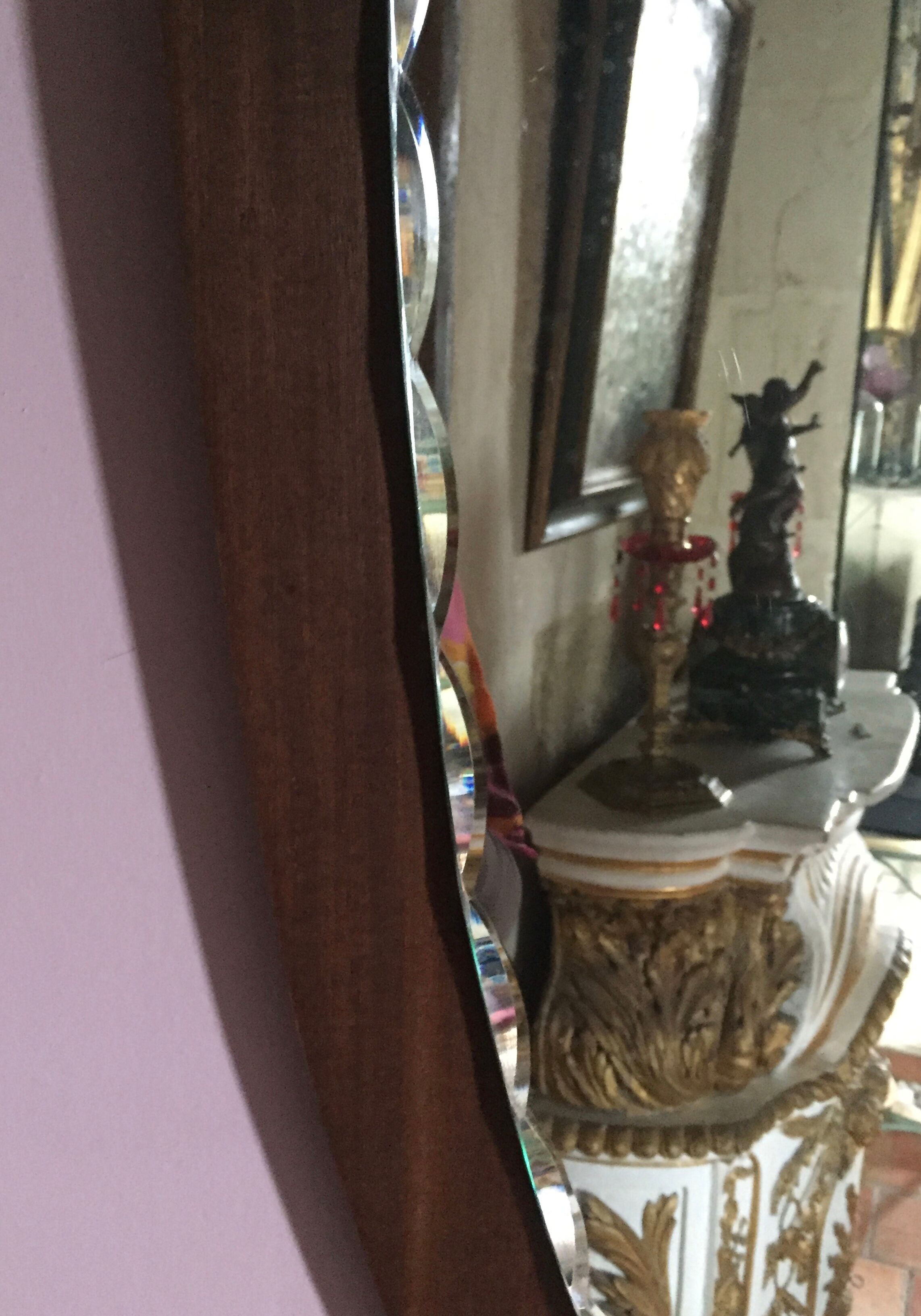 Asymmetric Scandinavian mirror 60 x 37 cm