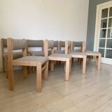 9 curly wool chairs
