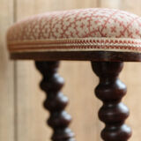 Louis XIII style chair in solid mahogany