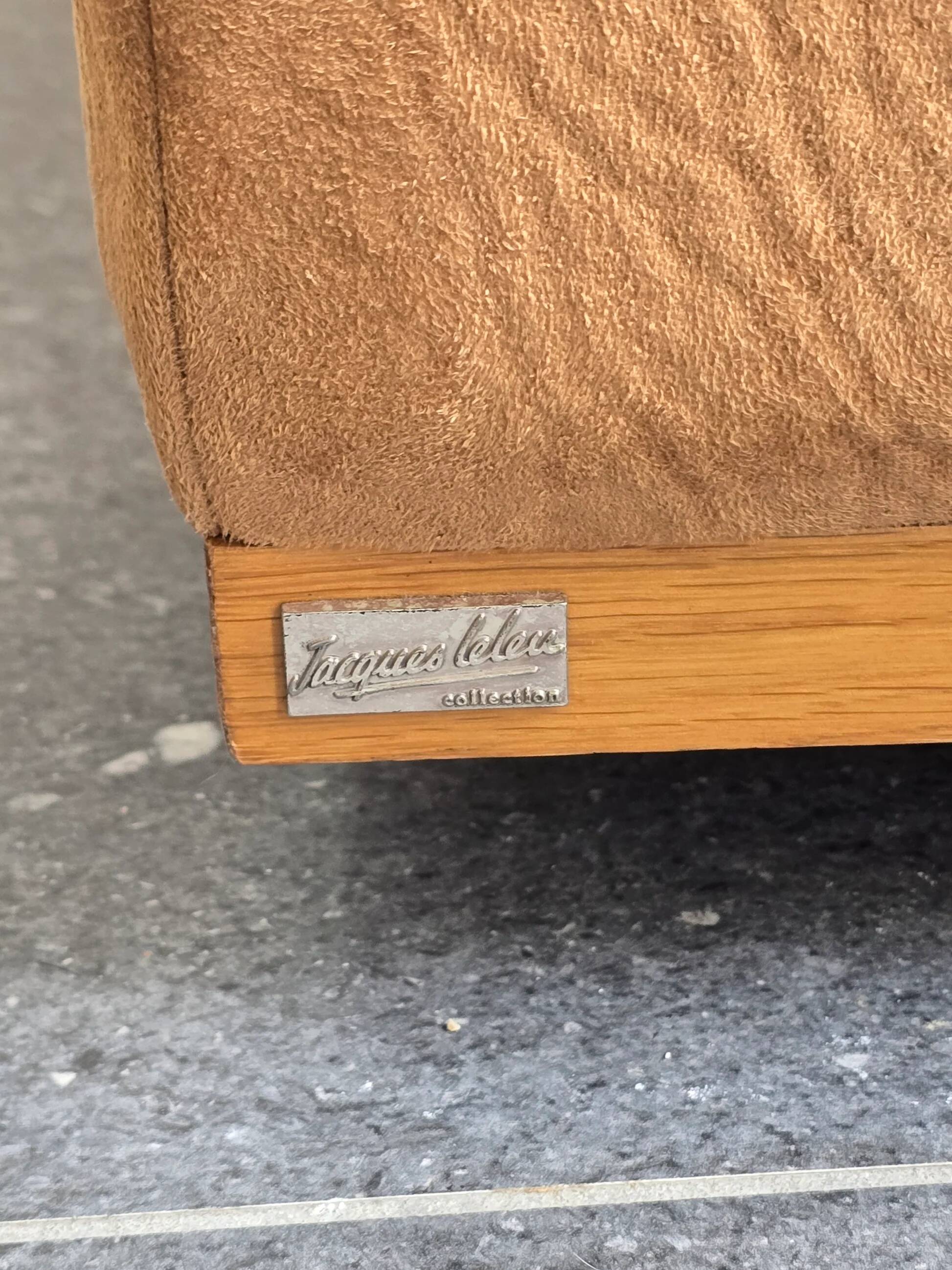 Banquette/ottoman - "Jacques Leleu collection" caramel velvet