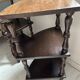 Pair of modular corner shelves in half-moon console – Napoleon I style