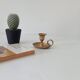 Vintage brass hand candle holder