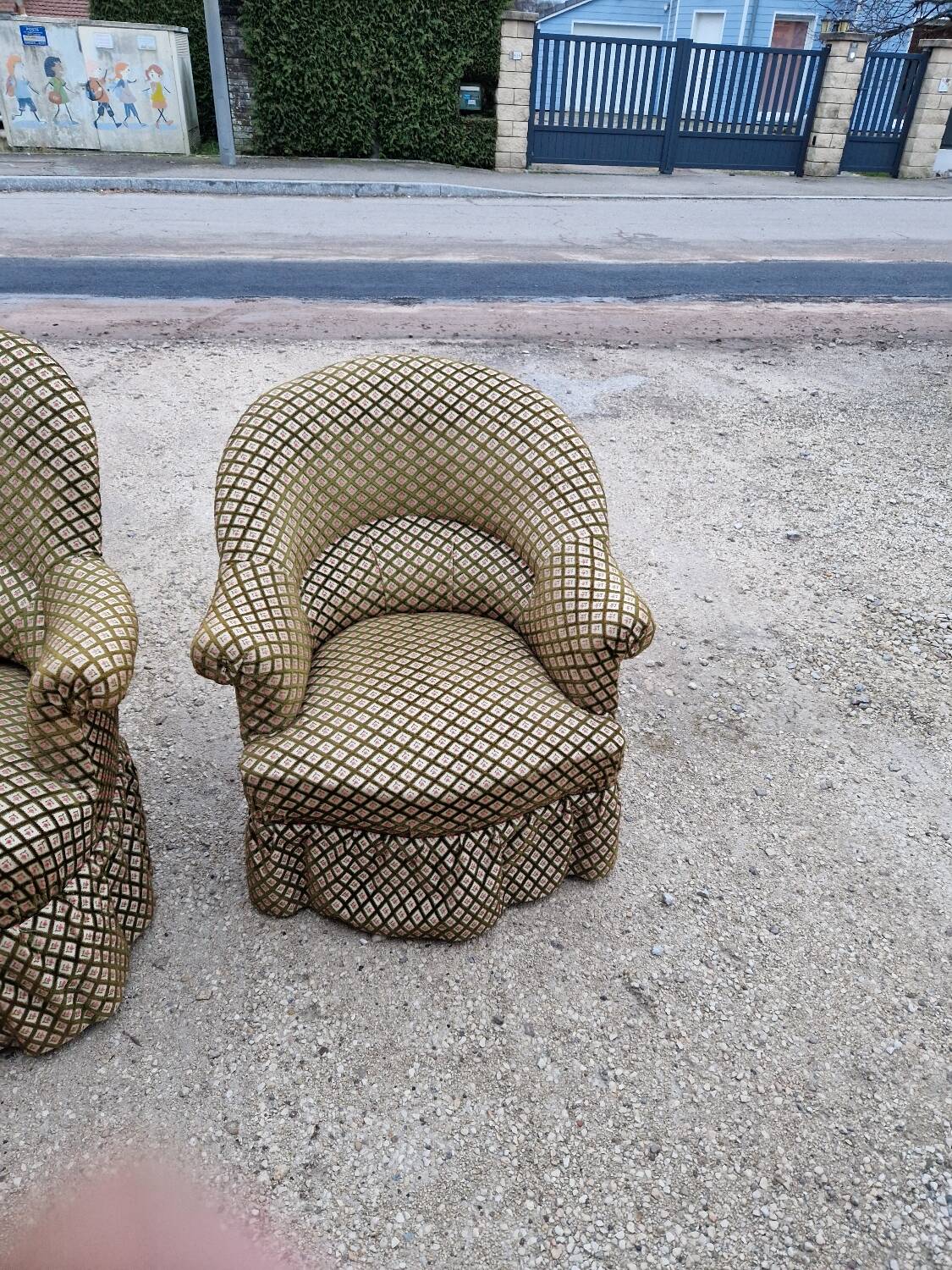 Toadstool armchairs