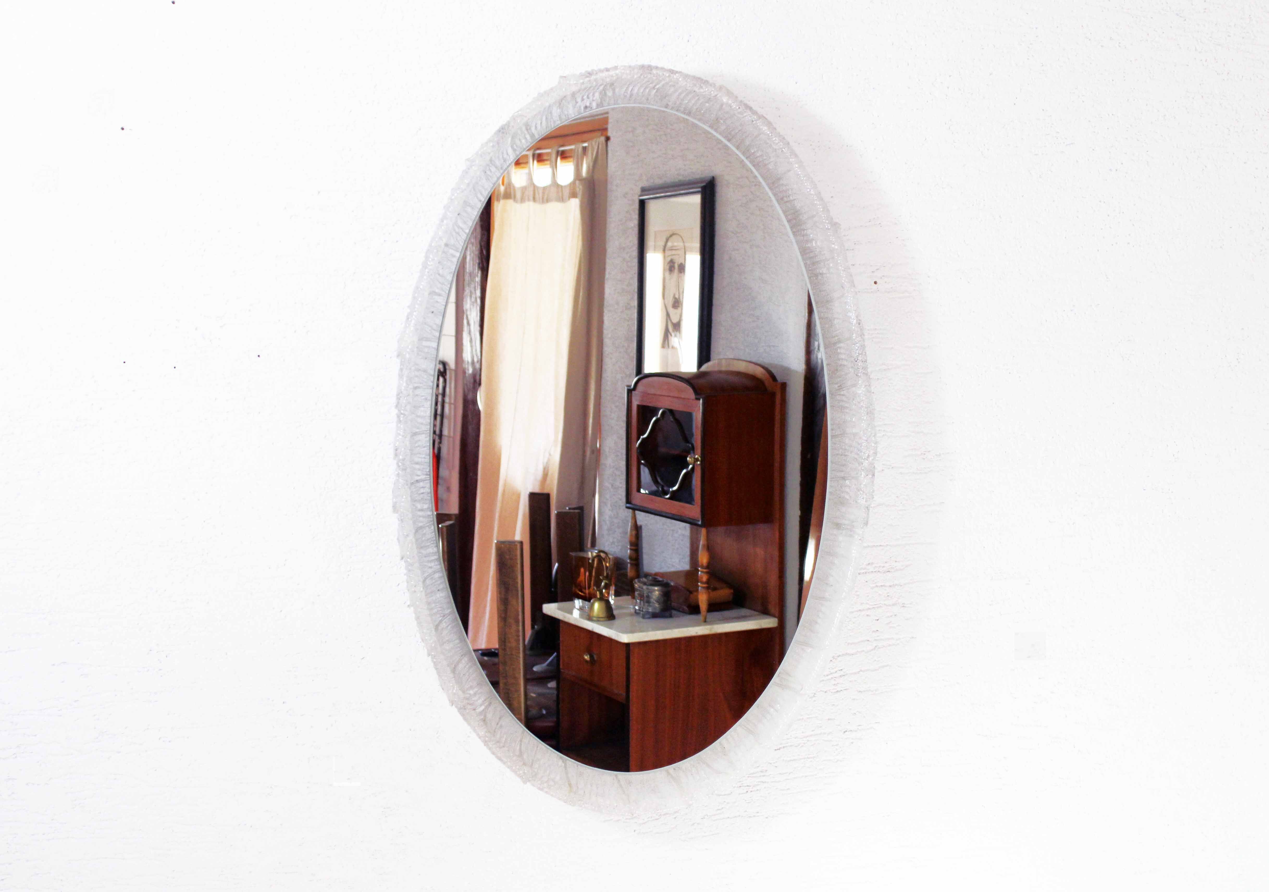 Vintage illuminated mirror, 87x57 cm