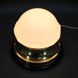 1920s Secession Brass and Glass Table lamp, Czechoslovakia