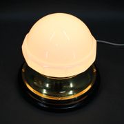 1920s Secession Brass and Glass Table lamp, Czechoslovakia