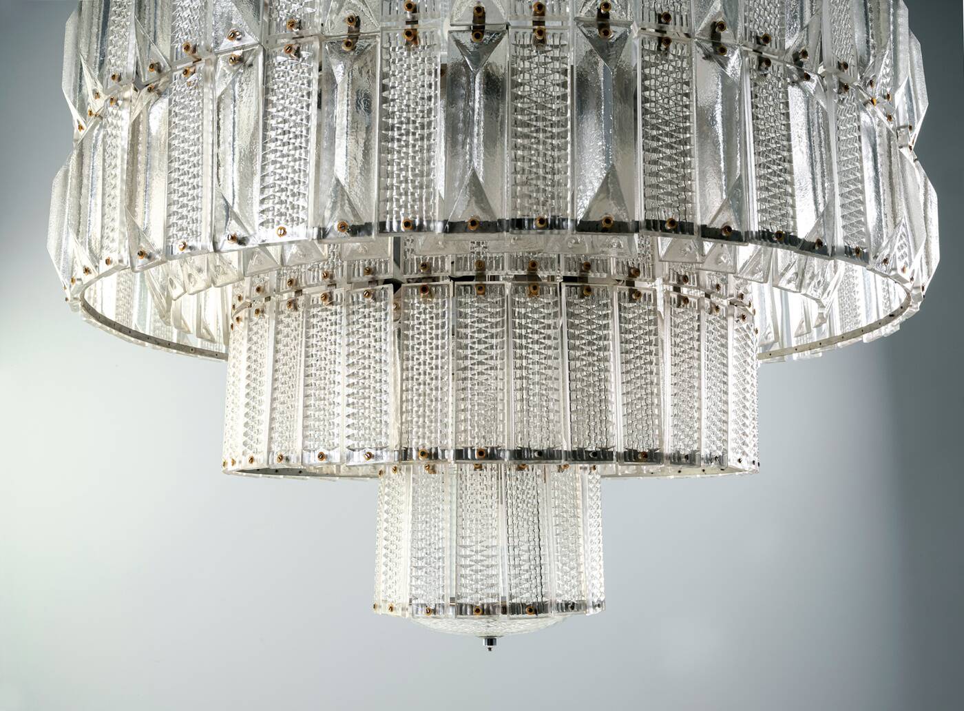 Tiered Crystal Chandelier, 1960s, Czechoslovakia