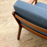 Teak armchair or easy chair by Ole Wanscher for France & Son, Mid Century Modern Danish Design, 1950er